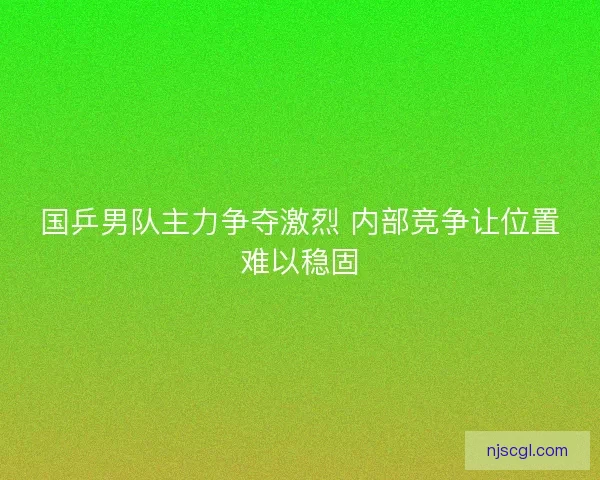 国乒男队主力争夺激烈 内部竞争让位置难以稳固